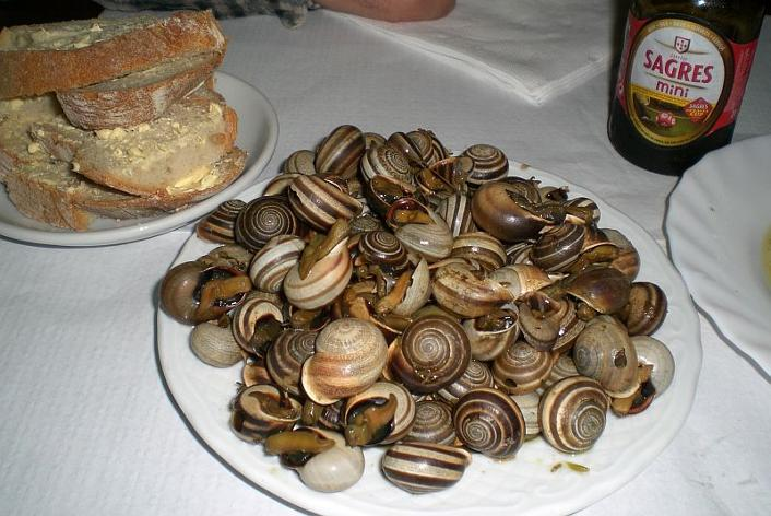 Slakken! Een specialiteit van Portugal.